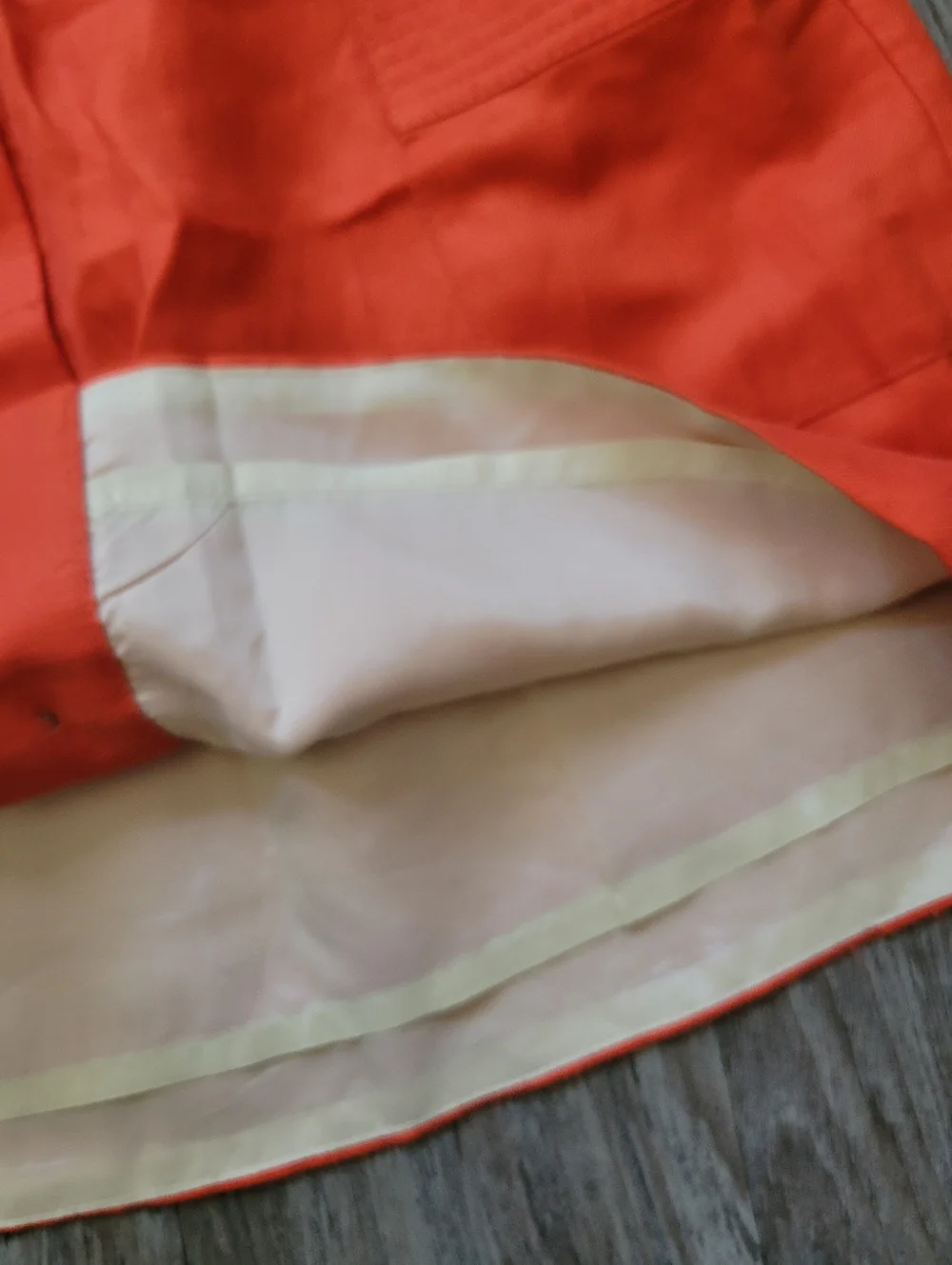 SALE J Crew Dorrie Mini Skirt Linen Blend Button Front Fiery Orange + Pockets 6